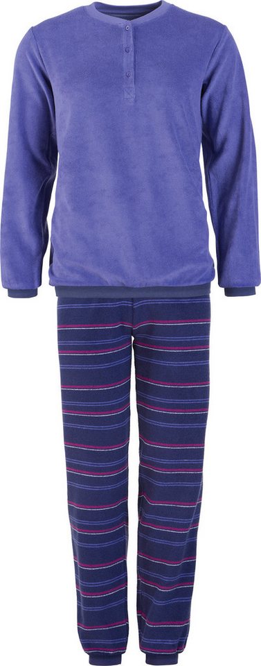 REDBEST Pyjama Damen-Schlafanzug Frottee Streifen von REDBEST