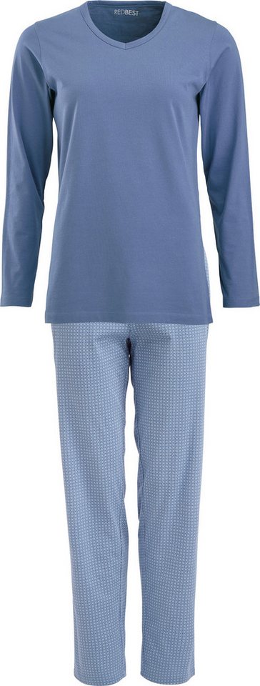 REDBEST Pyjama Damen-Schlafanzug Single-Jersey Punkte von REDBEST