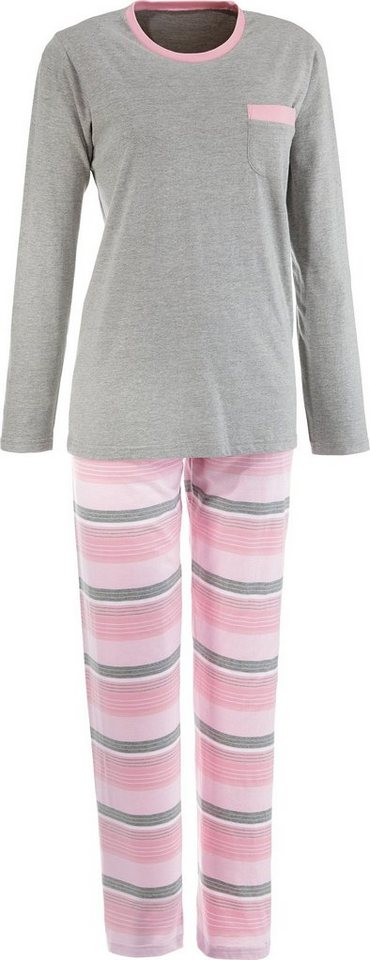 REDBEST Pyjama Damen-Schlafanzug Single-Jersey Streifen von REDBEST