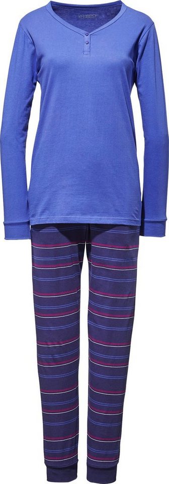 REDBEST Pyjama Damen-Schlafanzug Single-Jersey Streifen von REDBEST