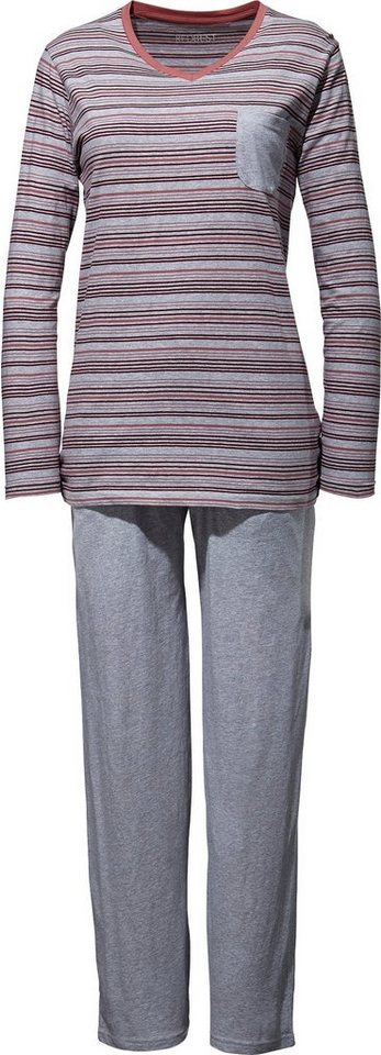 REDBEST Pyjama Damen-Schlafanzug Single-Jersey Streifen von REDBEST