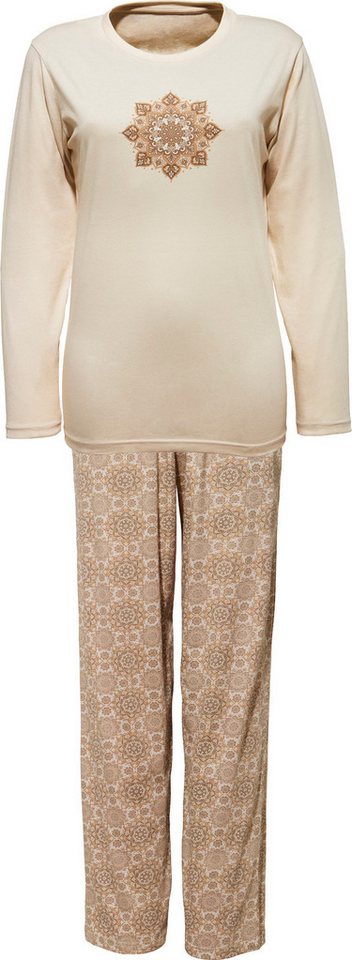 REDBEST Pyjama Damen-Schlafanzug Single-Jersey gemustert von REDBEST