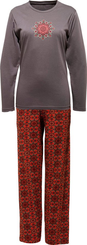 REDBEST Pyjama Damen-Schlafanzug Single-Jersey gemustert von REDBEST