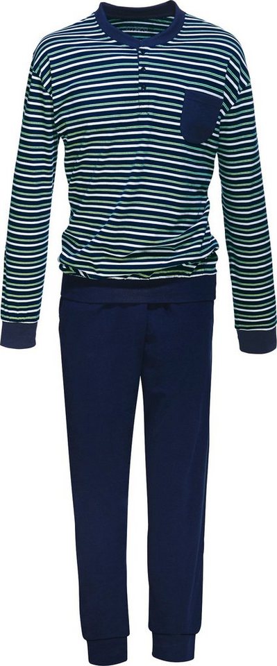 REDBEST Pyjama Herren-Schlafanzug (2 tlg) Single-Jersey Streifen von REDBEST