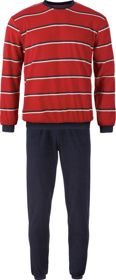 REDBEST Pyjama Herren-Schlafanzug Frottee Streifen von REDBEST