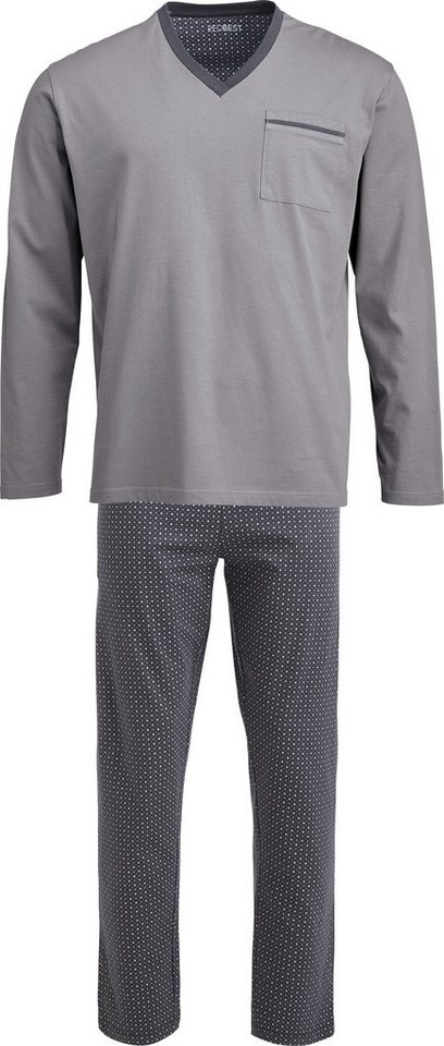 REDBEST Pyjama Herren-Schlafanzug Single-Jersey Punkte von REDBEST