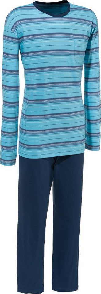 REDBEST Pyjama Herren-Schlafanzug Single-Jersey Streifen von REDBEST