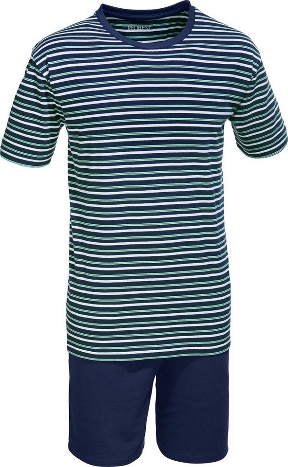 REDBEST Pyjama Herren-Shorty Single-Jersey Streifen von REDBEST