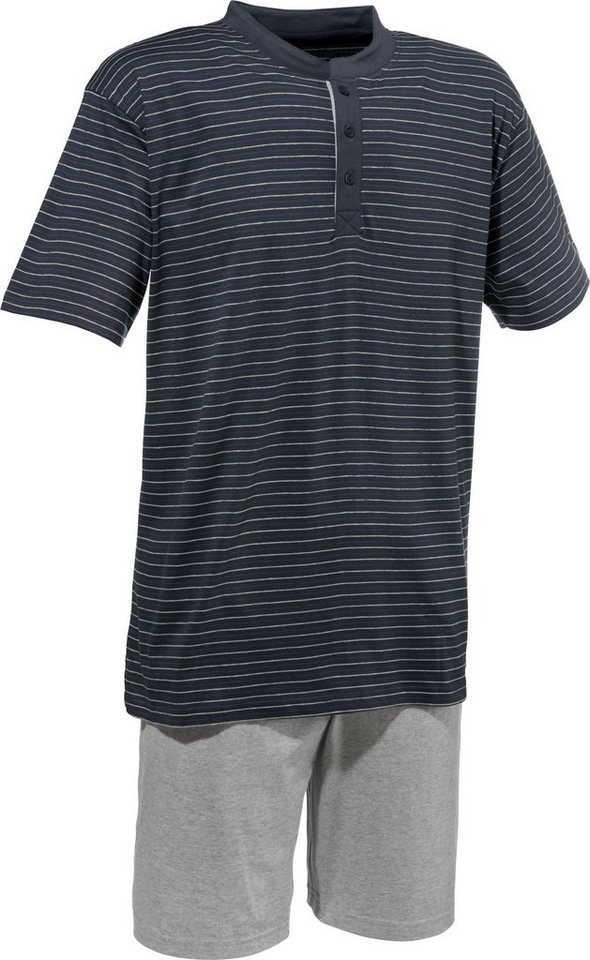 REDBEST Pyjama Herren-Shorty Single-Jersey Streifen von REDBEST