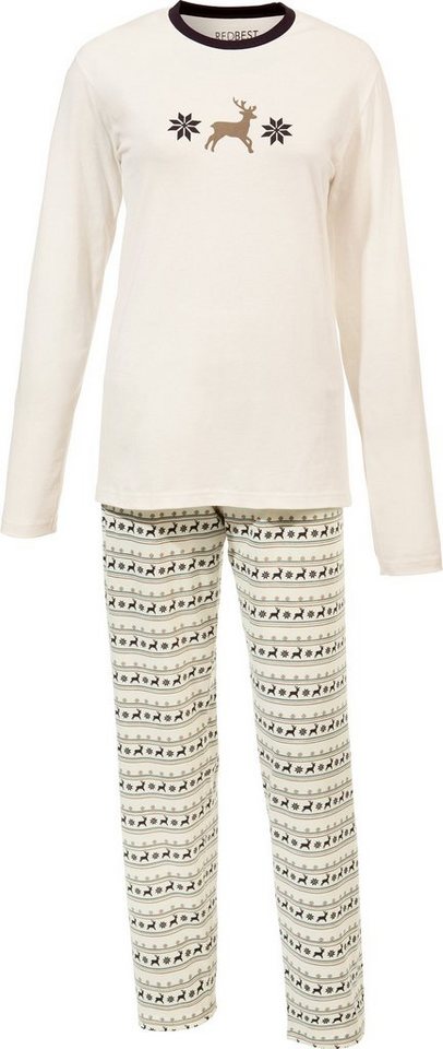 REDBEST Pyjama Schlafanzug Single-Jersey gemustert von REDBEST