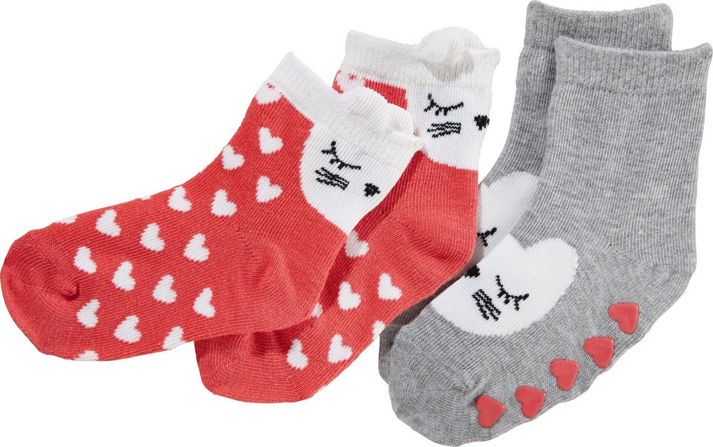 REDBEST Socken Kinder-Socken 2 Paar Tiermotive: Katze von REDBEST