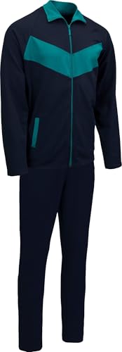 REDBEST Sweat Herren Freizeitanzug - smaragdgrün Größe 50 - Jogginganzug, Hausanzug mit Bindeband Single-Jersey - mit Gummibund und Bindeband, seitliche Eingriffstaschen, weich und elastisch von REDBEST