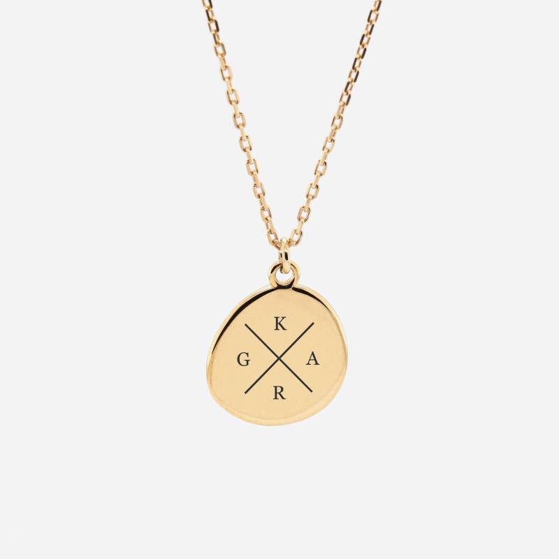 Gravur - 18K Gold Vermeil Initialen Halskette Individuelle Personalisierte Geschenk Für Sie Beste Freundin von REDCHERRYBLVD