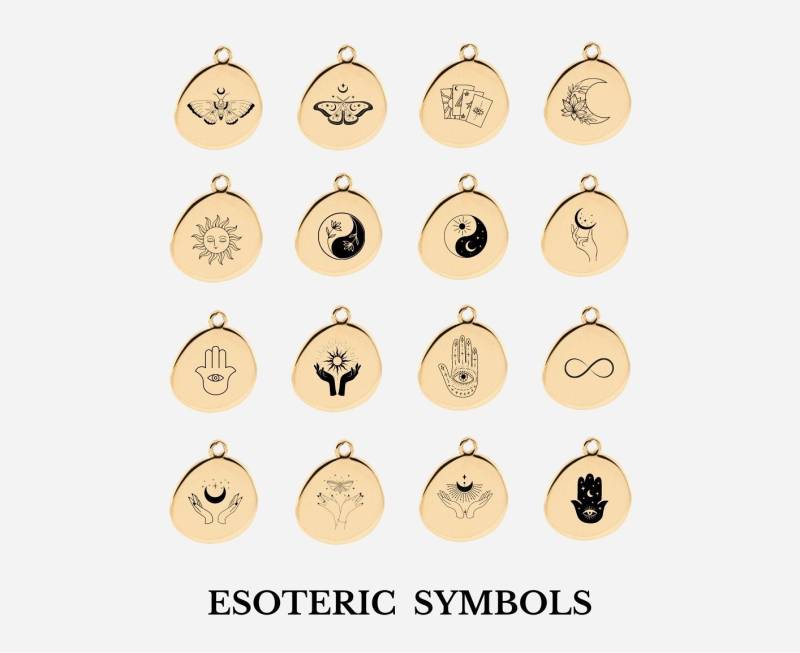 Gravierte - 18K Gold Vermeil Spirituelle Halskette Mond Evil Eye Schmuck Personalisierte Personalisiertes Geschenk Für Sie von REDCHERRYBLVD