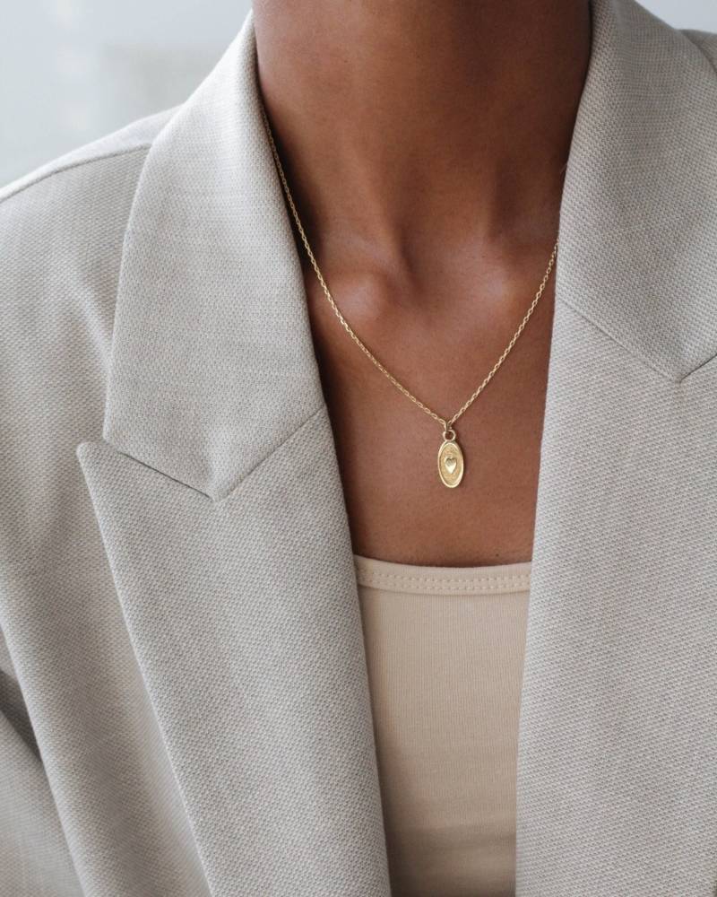 Herz Halskette - 18K Gold Vermeil Zierliche Personalisiertes Geschenk Für Sie Namen Liebe Freundschaft von REDCHERRYBLVD