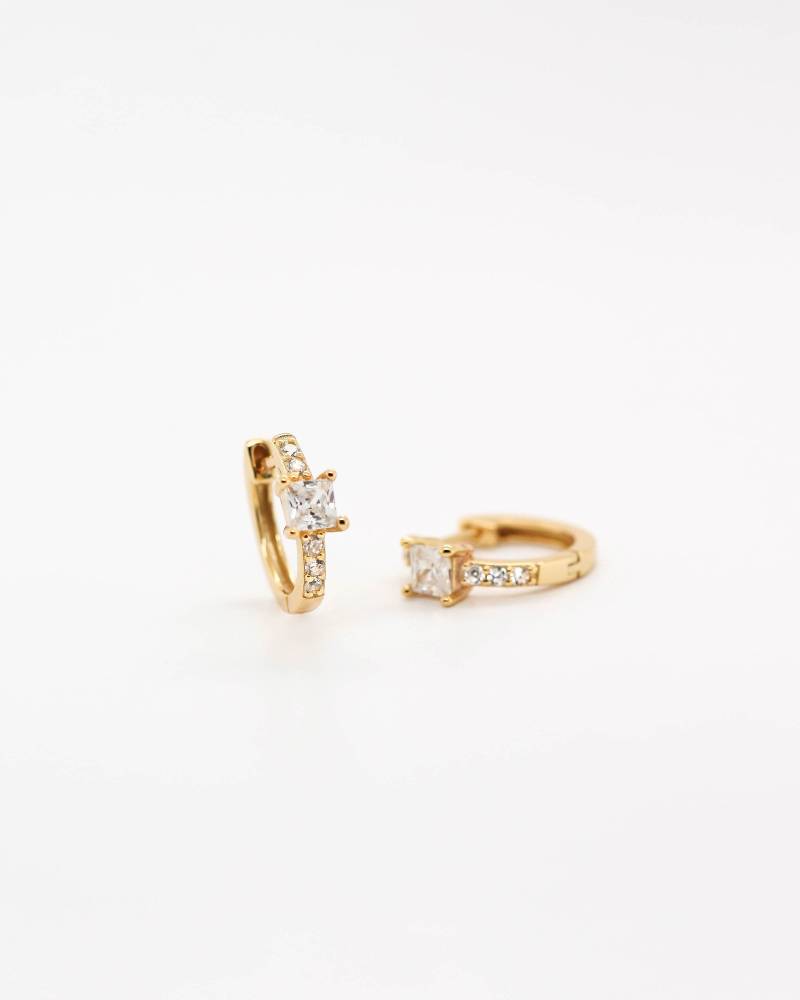 Wasserdicht - 18K Gold Vermeil Creolen Diamant Huggie Stapeln Schichtung 925 Silber von REDCHERRYBLVD