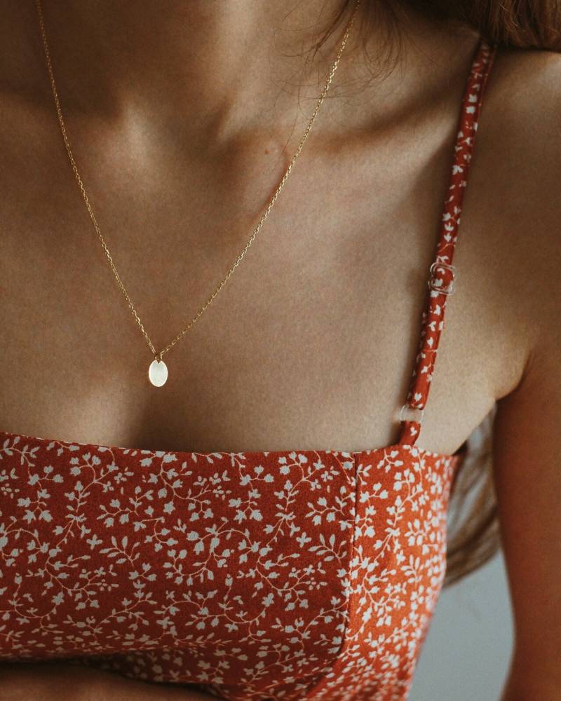 Wasserdicht - Minimalist Disk Halskette Zierliche Stacking Coin Layering Redcherryblvd von REDCHERRYBLVD