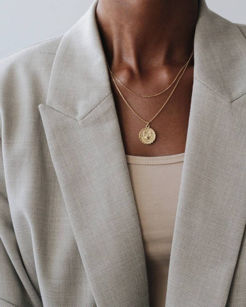 Wasserdicht - Krebs 18K Gold Vermeil Sternzeichen Halskette Konstellations Schichtung Schmuck Münze von REDCHERRYBLVD