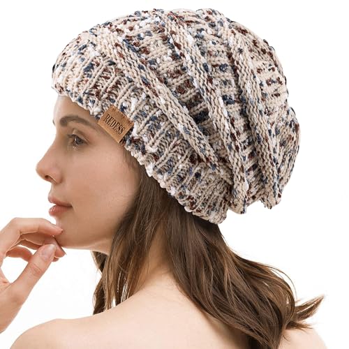 REDESS Slouchy Beanie Mütze für Herren und Damen Winter Warm Chunky Soft Oversized Zopfstrickmütze von REDESS