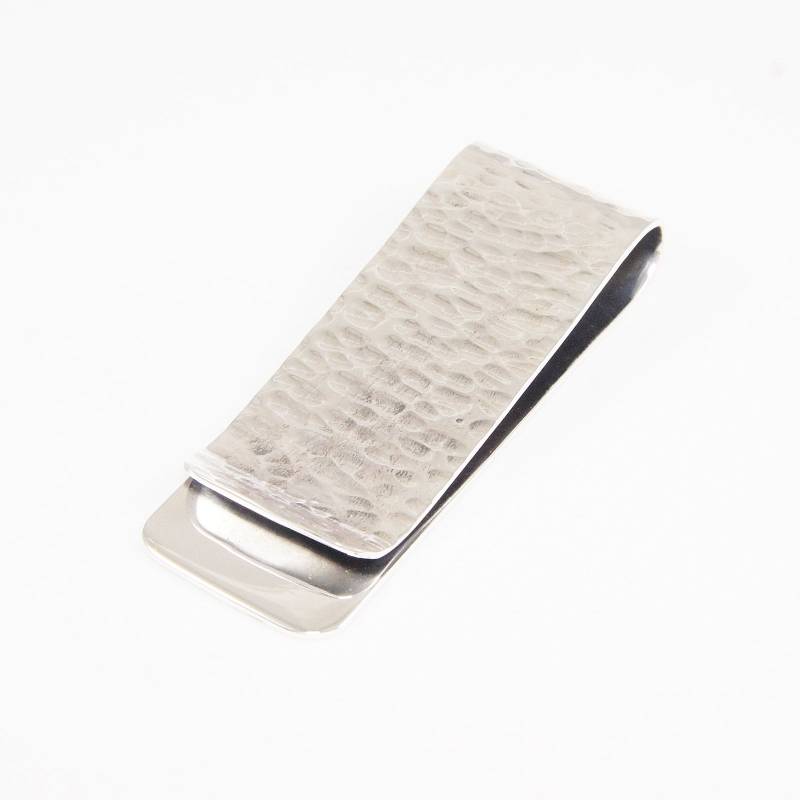 Gehämmert/Schlicht/Handgehämmert/925 Sterling Silber Geldklammer/Biker/Gothic/Rockabilly/Tp-M5 von REDGATECASTLE