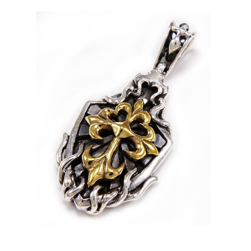 Kreuz/925Er Sterling Silber Anhänger/Charm/Silber Anhänger/Kreuz Anhänger/Biker Schmuck/Rockabilly/Cs-026 von REDGATECASTLE