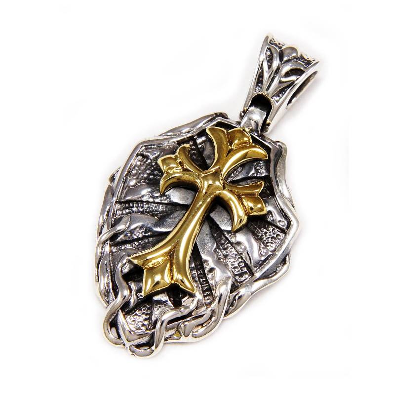 Kreuz/Schild/925Er Sterling Silber Anhänger/Silber Kreuz Anhänger/Gothic/Silber Charm/Biker/Rockabilly/Halskette/Bub-038 von REDGATECASTLE