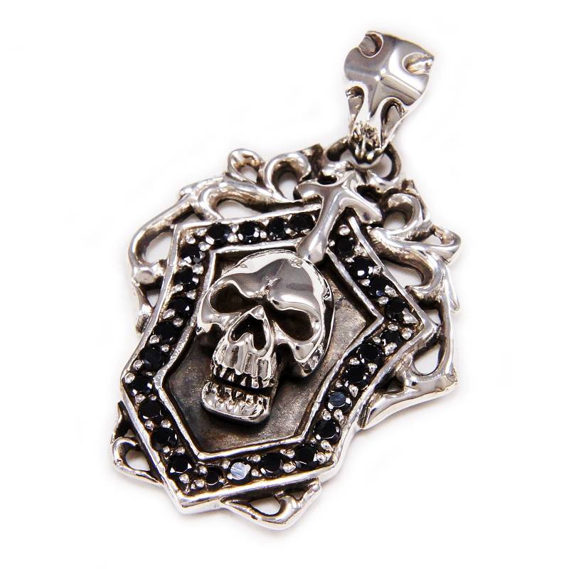 Kreuz/Totenkopf/925 Sterling Silber Anhänger/Silber Anhänger/Biker Schmuck/Gothic/Rockabilly/Db-020 von REDGATECASTLE