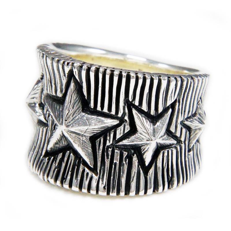 Multi Sterne/925 Sterling Silber Ring/Biker Ring/Stern Schmuck/Gothic Ring/Tan-R032 von REDGATECASTLE