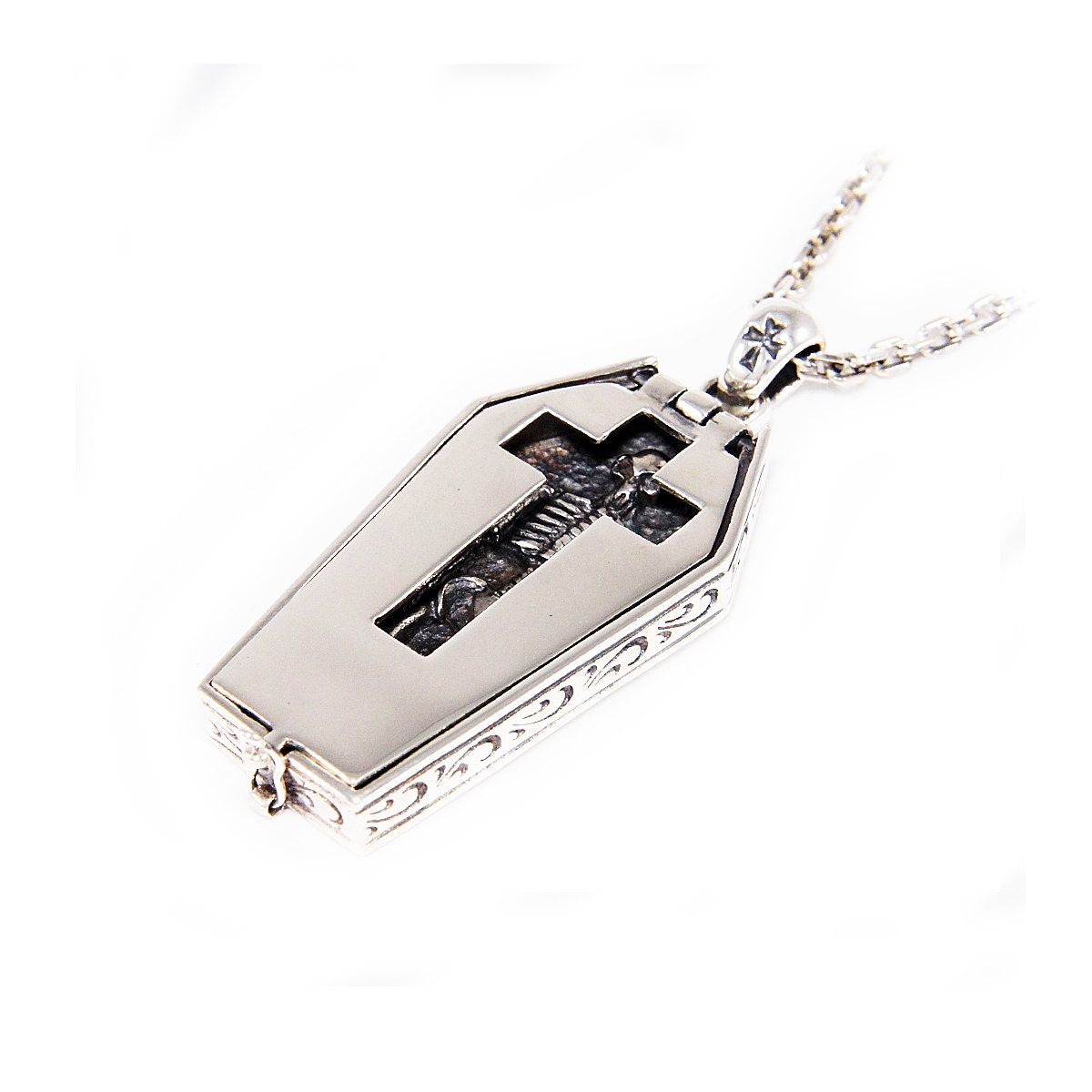 Skelett 925Er Sterling Silber Anhänger/Gothic Anhänger/Kreuz Halskette/Totenkopf Anhänger/Biker/Gothic/Rockabilly/Jo-038 von REDGATECASTLE