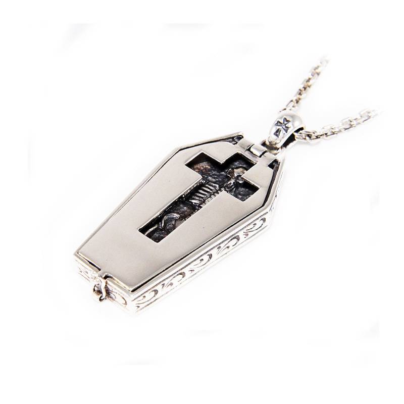 Skelett 925Er Sterling Silber Anhänger/Gothic Anhänger/Kreuz Halskette/Totenkopf Anhänger/Biker/Gothic/Rockabilly/Jo-038 von REDGATECASTLE