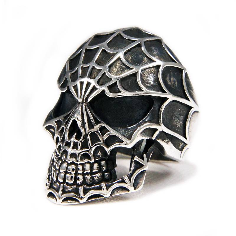 Spider Man/Black Venom/Totenkopf/925 Sterlingsilber Ring/Superheld/Totenkopf Ring/Gothic/Biker Schmuck/Jo-R014 von REDGATECASTLE
