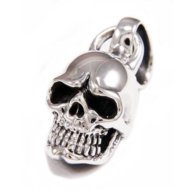 Totenkopf/Memento Mori/925 Sterling Silber Anhänger/Gothic/Biker/Rockabilly/Skull Charm/Tan-018 von REDGATECASTLE