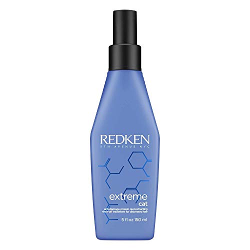 REDKEN Redken Extreme Cat Haarkur Spray, stärkendes Treatment für geschädigtes Haar, Anti-Haarbruch Aufbaupflege, mit Proteinen, belebt & kräftigt, Sprüh-Kur für strapaziertes Haar, 150 ml Zitrus von Redken