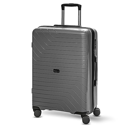 REDOLZ Hartschalen Check-in Koffer | Mittelgroßer M Trolley 44 x 26 x 67 cm aus hochwertigem, leichtem Polypropylen Material | 4 Doppelrollen & TSA-Schloss für Damen & Herren (Essentials 05) von REDOLZ