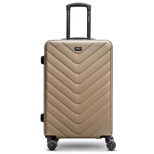 REDOLZ Hartschalen Koffer Damen/Herren | Leichter Trolley 45 x 25 x 67 cm - hochwertiges ABS Material | 4 Doppelrollen & TSA-Schloss (Essentials 07) von REDOLZ