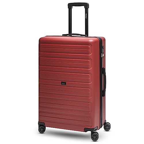 REDOLZ mittelgroßer Hartschalen Check-in Koffer | Trolley 44 x 24 x 65 cm aus hochwertigem ABS Material | Ultra-leicht nur 3,49 kg für Damen & Herren | 4 Doppelrollen & TSA-Schloss (Essentials 08) von REDOLZ