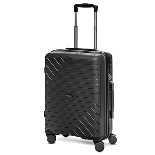 REDOLZ Hartschalen Kabinen-Koffer | Kleiner Trolley 38 x 20 x 55 cm aus hochwertigem, leichtem Polypropylen Material | 4 Doppelrollen & TSA-Schloss für Damen & Herren (Essentials 05) von REDOLZ