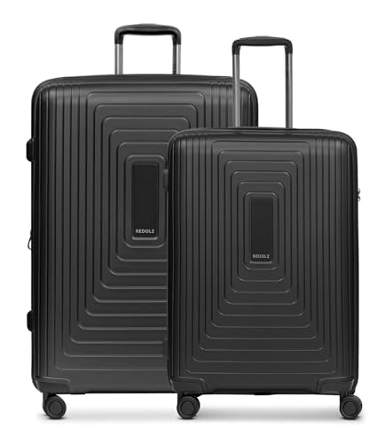 REDOLZ Hartschalen Koffer-Set-2-teilig | M Trolley 46 x 30 x 66 cm - 3,7 kg + L Trolley 52 x 34 x 77 cm - 4,4 kg | alle Koffer 5 cm Dehnfalte | für Damen & Herren (Essentials 14) von REDOLZ