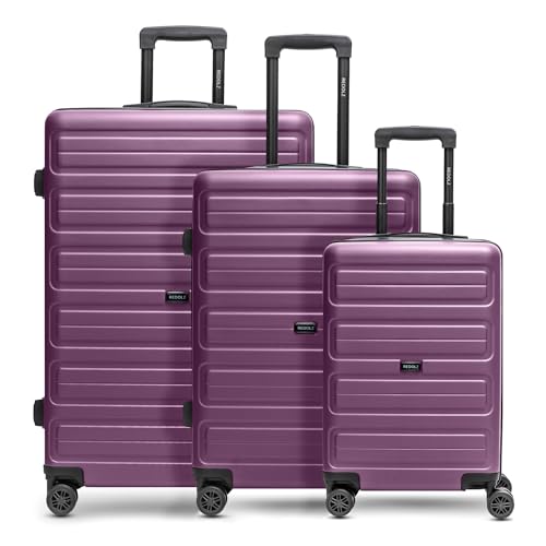 REDOLZ Hartschalen Koffer-Set 3-teilig | Leichte Reise-Trolleys aus hochwertigem, robustem ABS Material | Ultra-leicht für Damen & Herren | 4 Doppelrollen & TSA-Schloss (Essentials 08) von REDOLZ