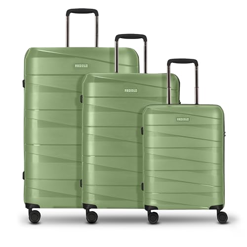 REDOLZ Hartschalen Koffer-Set 3-teilig | aus hochwertigem, leichtem Polypropylen Material | 4 Doppelrollen & TSA für Damen & Herren (Essentials 10) von REDOLZ
