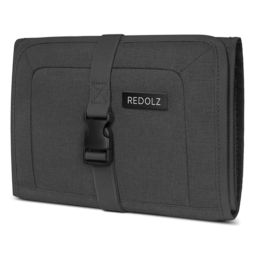 REDOLZ Kosmetiktasche zum Aufhängen | Kulturtasche Kosmetikbeutel Kulturbeutel Kulturrolle Waschtasche Make-Up-Tasche | 26 x 4 x 19,5 cm |für Damen & Herren (Essentials 12) von REDOLZ