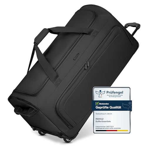 REDOLZ XL sehr große Trolley-Reisetasche mit Rollen 81 cm [Sondergröße] 100 Liter | für Männer & Frauen (Duffle Essentials) von REDOLZ