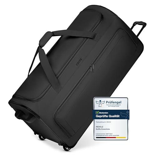 REDOLZ XXL sehr große Trolley-Reisetasche mit Rollen 91 cm [Sondergröße] 128 Liter | für Männer & Frauen (Duffle Essentials) von REDOLZ