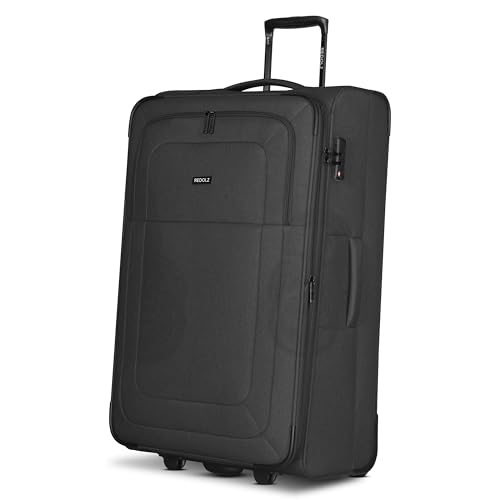 REDOLZ großer 2-Rollen Koffer | Check-in Trolley L Weichschale mit TSA-Schloss | 47 x 28 x 78 cm, 3,4 kg leicht | mit Dehnfalte erweiterbar für Damen & Herren (Essentials 12) von REDOLZ