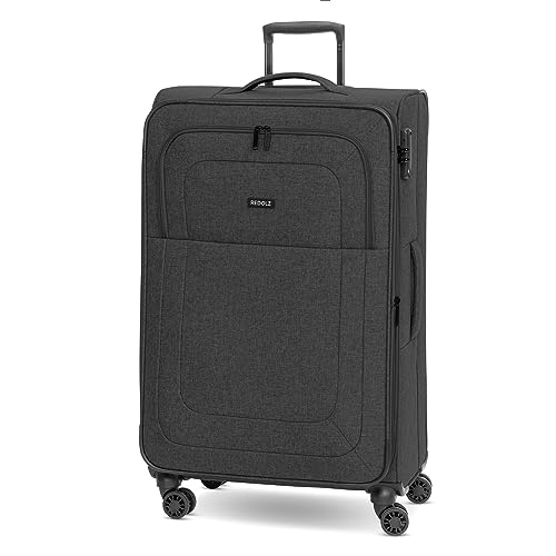 REDOLZ großer Weichschalen Koffer für Damen & Herren | Leichter Trolley 79 cm mit 4 Doppelrollen & TSA-Schloss | mit Dehnfalte erweiterbar (Essentials 12) von REDOLZ