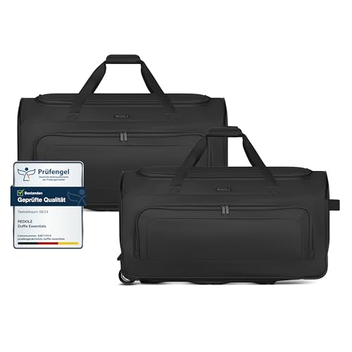 REDOLZ Zwei große L Trolley-Reisetaschen mit Rollen 71 cm | 83 Liter | 2-teiliges Set (L+L) für Männer & Frauen (Duffle Essentials) von REDOLZ
