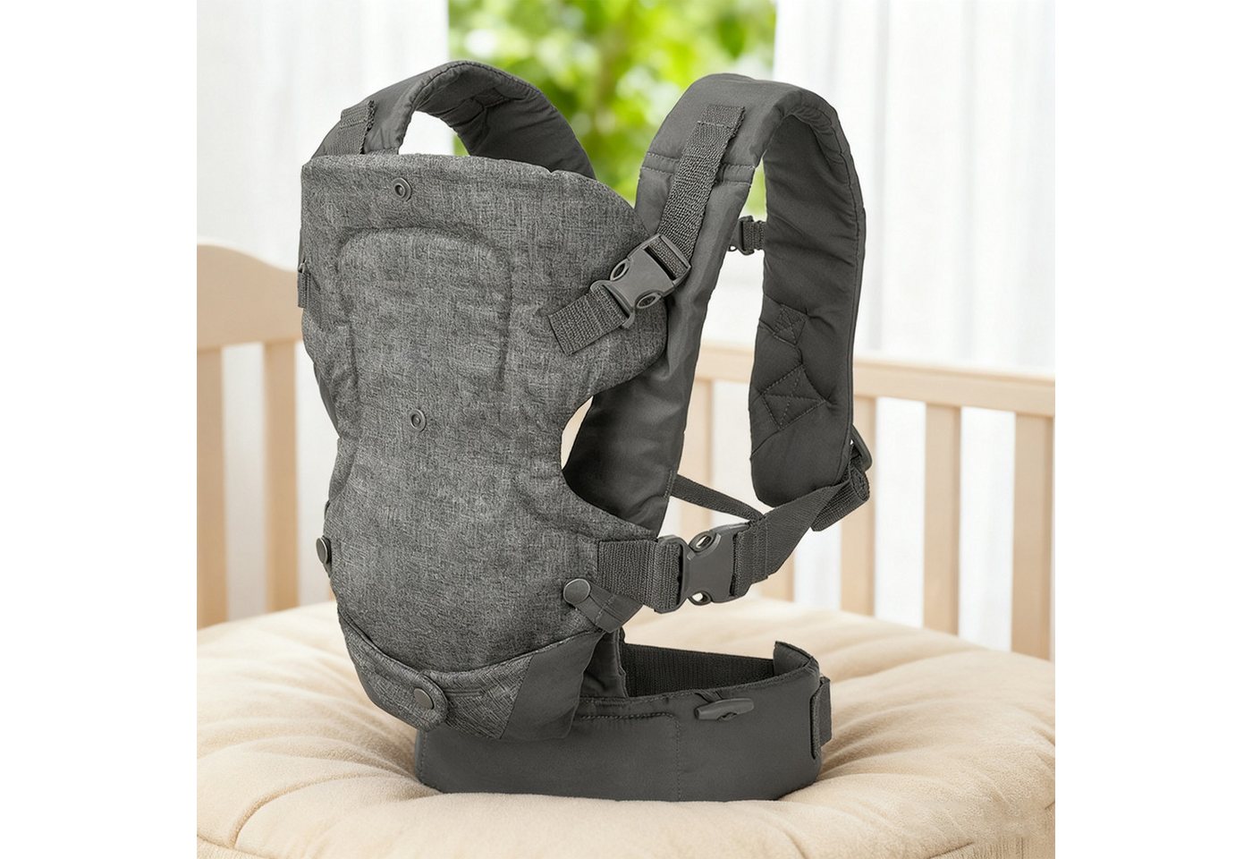 REDOM Bauchtrage 4 in 1 Babytrage Multifunktionale Kindertrage (Ergonomisch Mit Hüftsitz, 1-tlg., gemütlich leichtgewichtig 4 Trageoptionen verstellbarer Sitz), Tragehilfe für Neugeborene und Kleinkinder (3–36 Monate) von REDOM