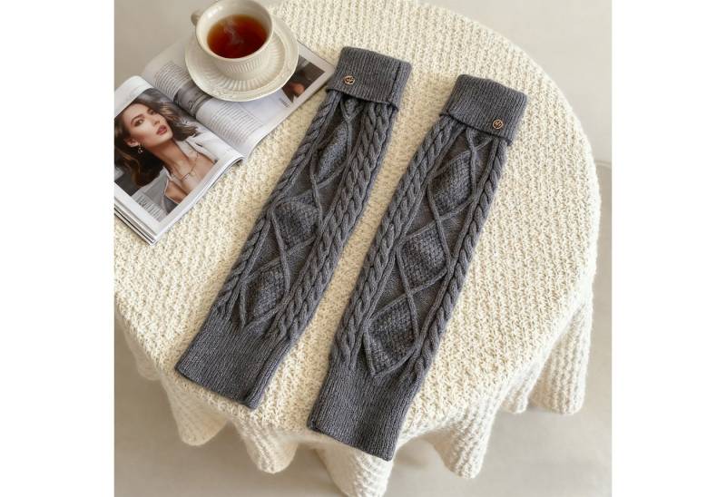 REDOM Beinstulpen Beinwärmer Damen Strickstulpen Damen Beinlinge (Passt zu Röcken Kleidern Stiefeln Sneakers und Casual-Outfits, 1-St., Einheitsgröße mit dehnbarem Design für die meisten Damen geeignet) Perfekt für Alltag Freizeit Campus Arbeit und Outdoor-Aktivitäten von REDOM