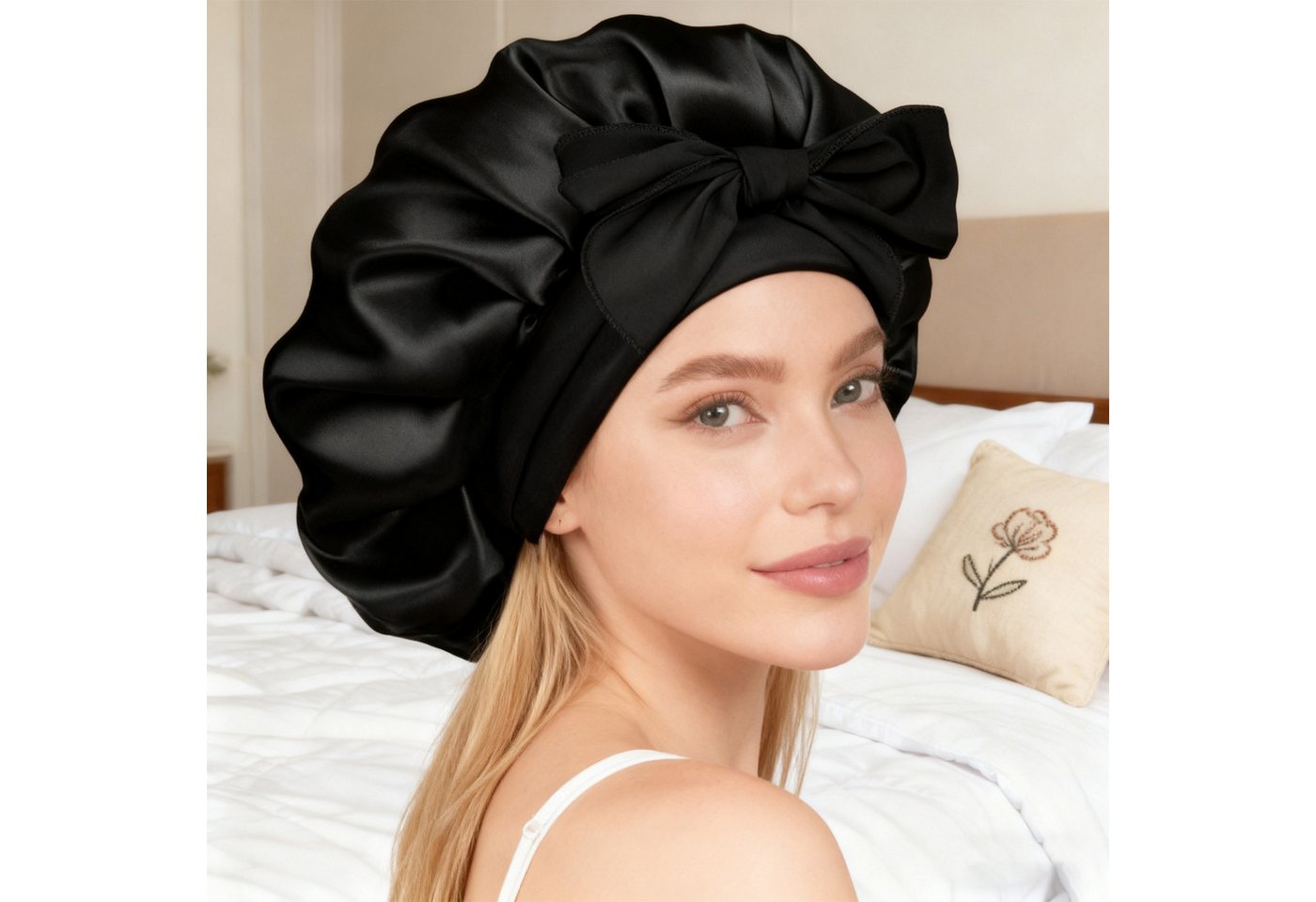 REDOM Duschhaube Nachtmütze Schlafmütze Haarhaube (mit elastischem Band für sicheren Halt, 1 St), ideal zum Schlafen Schminken Fitness mehr von REDOM