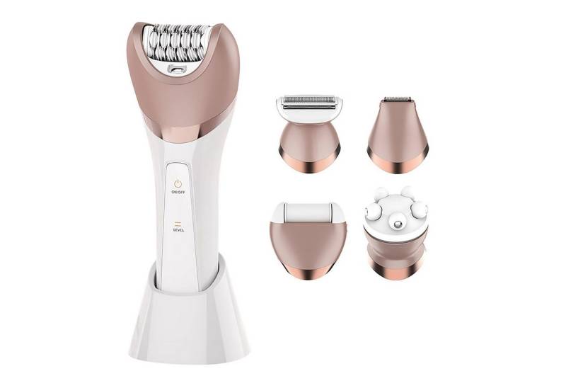 REDOM Elektrokörperrasierer 6-in-1 Damenrasierer Intimrasierer, Aufsätze: 6, Damen Frauen Haartrimmer, USB wiederaufladbar, wasserdicht IPX7, hautschonende Haarentfernung von REDOM